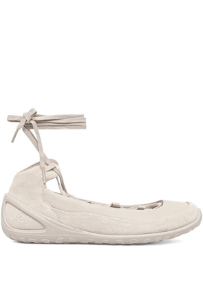 ECCO lace-up ballet flats - Grey