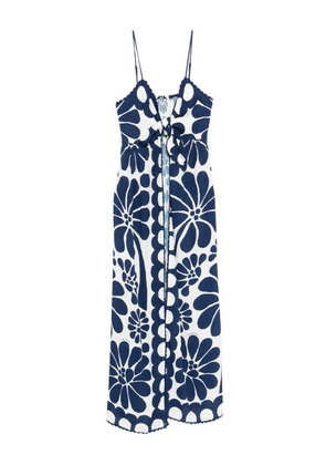 FARM Rio floral tie top - White