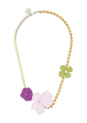 Marni flower-embellishment chain necklace - Silver