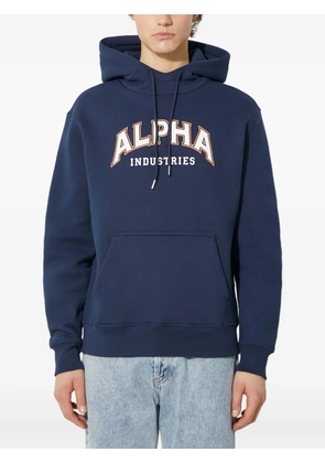 Alpha Industries logo-print hoodie - Blue