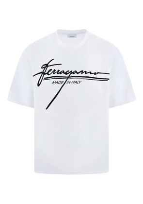 Ferragamo logo-print cotton T-shirt - White