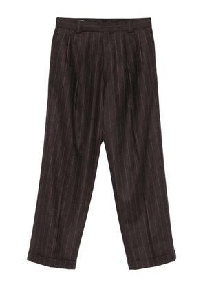 Kaptain Sunshine 2Pleats pinstripe-cuffed trousers - Brown