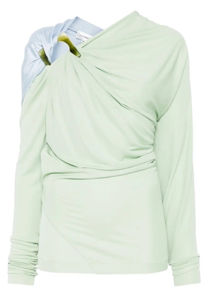 Victoria Beckham draped long-sleeve top - Green