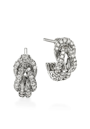John Hardy sterling silver Love Knot diamond earrings