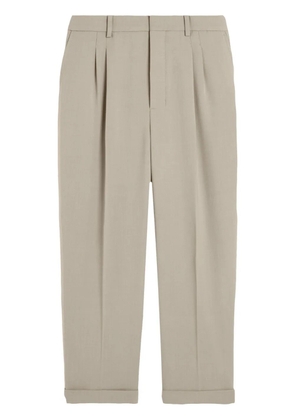 AMI Paris pressed-crease tapered trousers - Neutrals