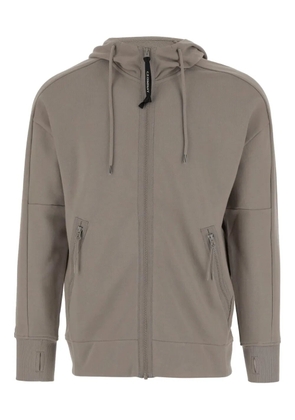 C.P. Company goggle zip-up hoodie - Brown