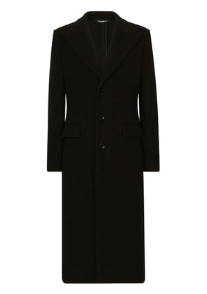 Dolce & Gabbana single-breasted notcheded-lapels coat - Black
