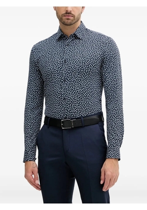 BOSS abstract-print shirt - Blue