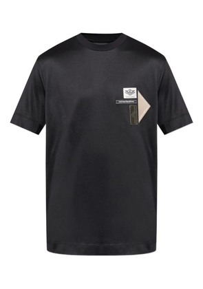 Emporio Armani logo-patch T-shirt - Black