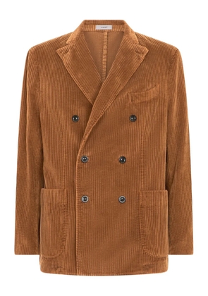 Boglioli corduroy double-breasted jacket - Brown