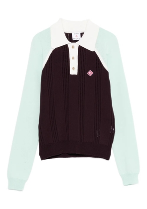 Casablanca colourblock polo top - Red