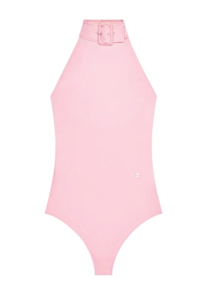 Courrèges buckle tech crepe bodie - Pink