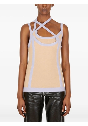 Ninamounah asymmetric panelled top - Neutrals