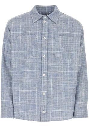 1989 STUDIO grid-print chambray shirt - Blue