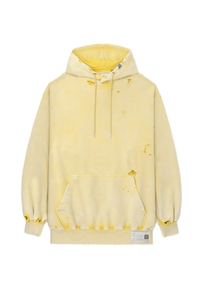 Maison MIHARA YASUHIRO distressed-effect hoodie - Yellow