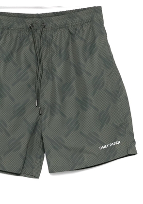 Daily Paper patterned swim shorts - Green