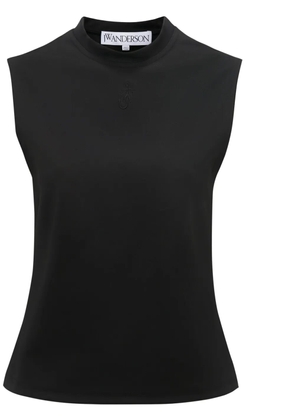 JW Anderson logo-embroidered tank top - Black