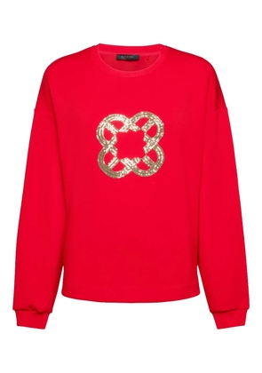 ELENA MIRO` embellished sweatshirt - Red