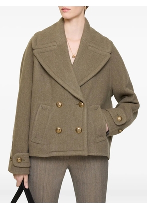 Burberry double-breasted wool jacket - Green