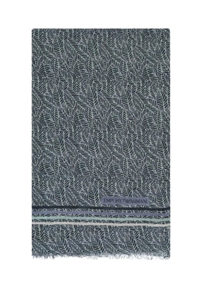 Emporio Armani printed scarf - Blue