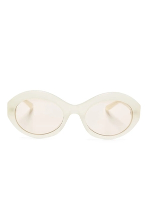 Balenciaga Eyewear oval-frame sunglasses - White
