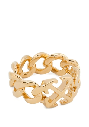 Off-White arrows plaque chain-link ring - Brown