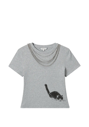 MARKGONG chain-detail graphic-print T-shirt - Grey