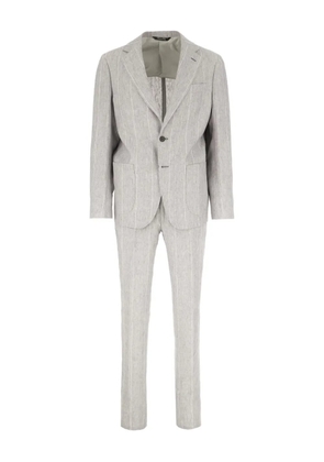 COLAMARINO linen single-breasted suit - Grey