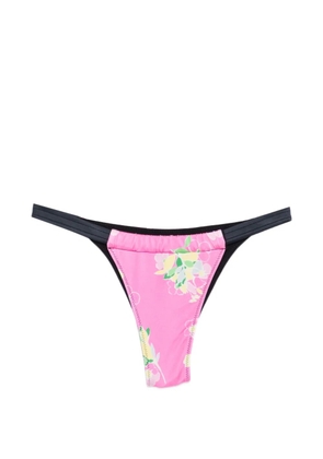 Frankies Bikinis Amore floral-print bikini bottom - Pink