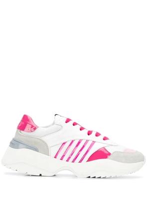 DSQUARED2 chunky sole striped sneakers - White