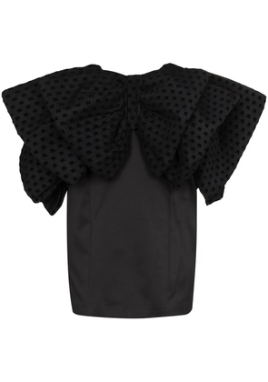 ROTATE BIRGER CHRISTENSEN Natalie oversized-bow minidress - Black