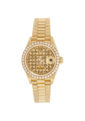 Rolex diamond pave 26mm watch - Gold