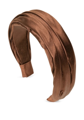Jennifer Behr Sabrina pleated headband - Brown