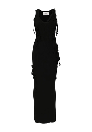 Coperni ribbon-detail knitted maxi dress - Black