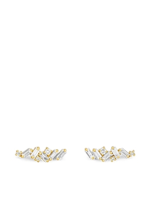 Suzanne Kalan 18K yellow gold Frenzy diamond stud earrings