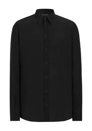 Dolce & Gabbana crêpe de chine martini shirt - Black