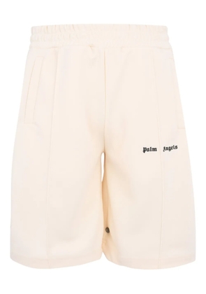 Palm Angels logo-detail track shorts - Neutrals