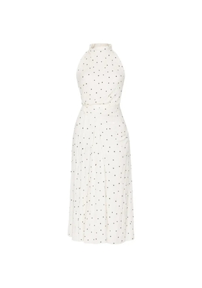 A.L.C. halterneck pleated simona dress - White