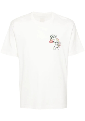 Emporio Armani monogram-print cotton T-shirt - Neutrals