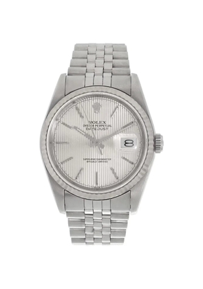 Rolex steel fluted 36mm datejust watch - Silver