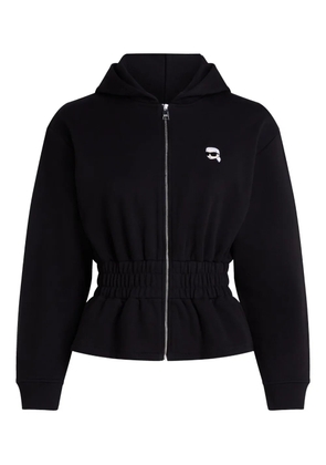 Karl Lagerfeld logo-patch hoodie - Black