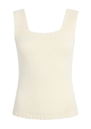 KHAITE Wil sleeveless knit top - Neutrals