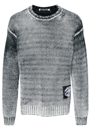 Acne Studios acid-print chunky-knit jumper - White