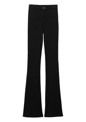 Prada ribbed flared trousers - Black