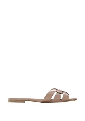 Saint Laurent straps flat sandals - Neutrals