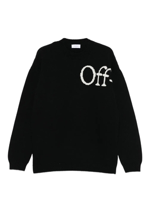 Off-White logo-detail sweater - Black