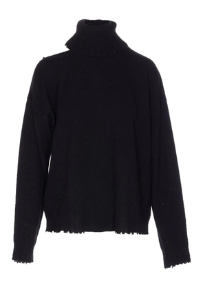 Uma Wang cutout distressed sweater - Black