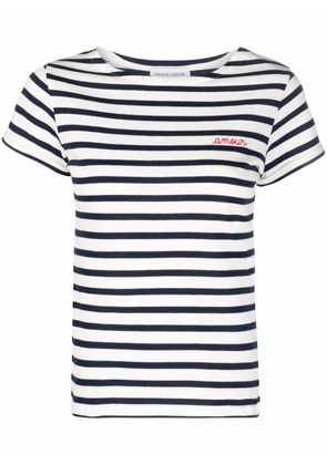 Maison Labiche organic-cotton striped T-shirt - White