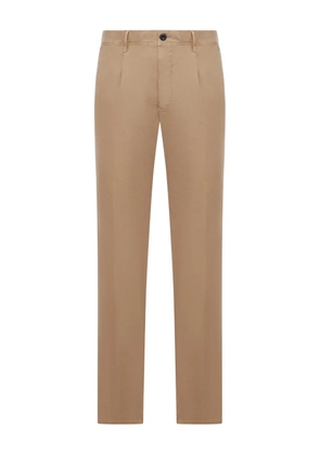 Incotex pleated cotton chinos - Neutrals