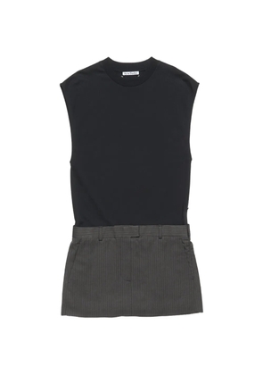 Acne Studios cotton panelled mini dress - Black